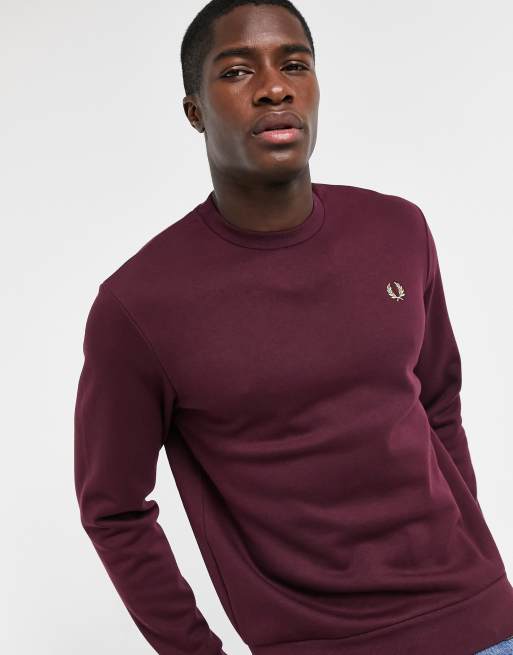 Red fred perry discount sweatshirt