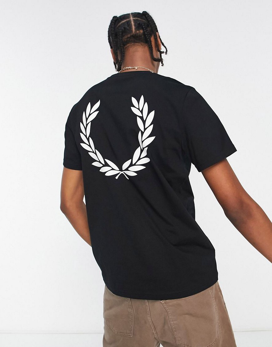 Fred Perry back print graphic back print t-shirt in white