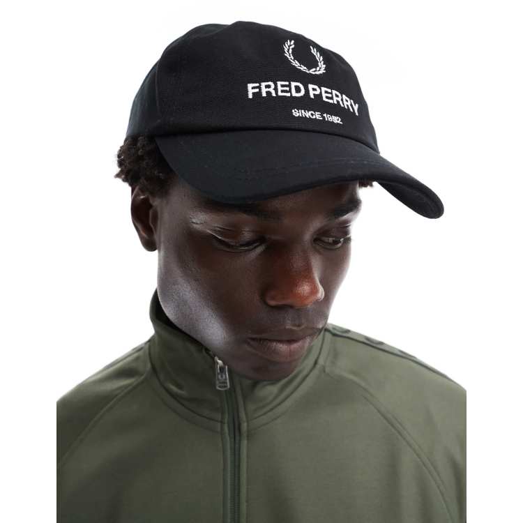 Fred perry flat cap black online