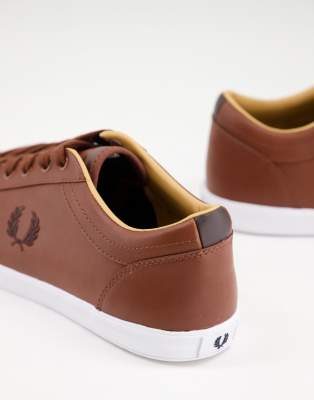 fred perry baseline leather brown