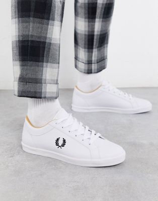 Fred Perry Baseline leather trainers in white