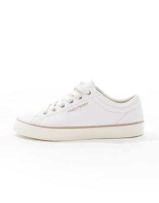 Fred Perry Baseline Leather Trainers In White