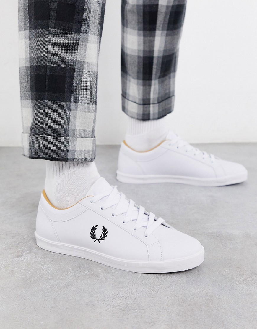 Fred Perry - Baseline - Sneakers in pelle bianca-Bianco