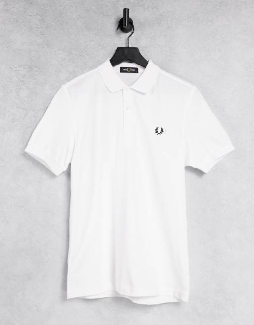 Fred Perry Basic Polohemd In Weiß Asos