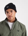 [Fred Perry] Fred Perry beanie in black One Size BLACK