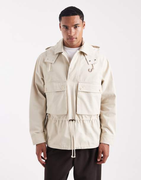 Fred Perry - Beige hættetrøje-jakke - view 1