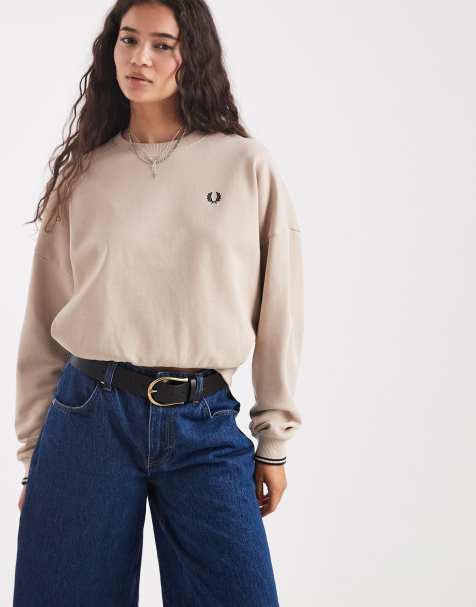 Fred Perry – Beżowa bluza z lamówkami - view 1