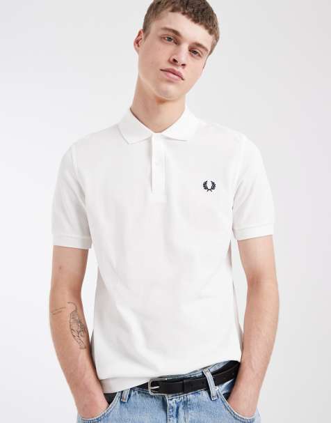 Fred Perry plain polo shirt in white