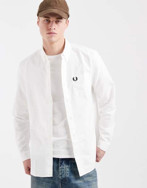 Fred Perry oxford shirt in white 
