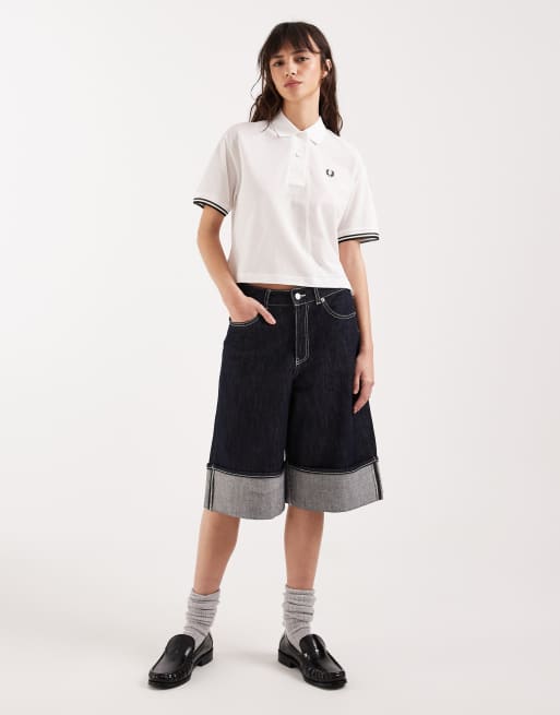 Fred Perry – Biała prześwitująca koszulka polo z lamówkami i logo, 2 z 4