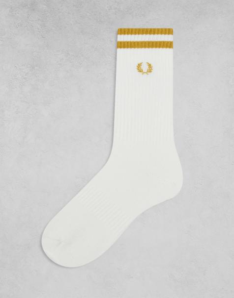 Fred Perry – Biało-żółte tenisowe skarpetki - view 1