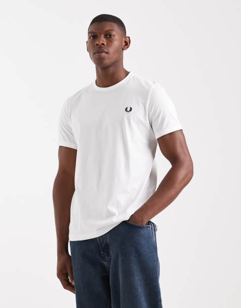 Fred Perry ringer t-shirt in white