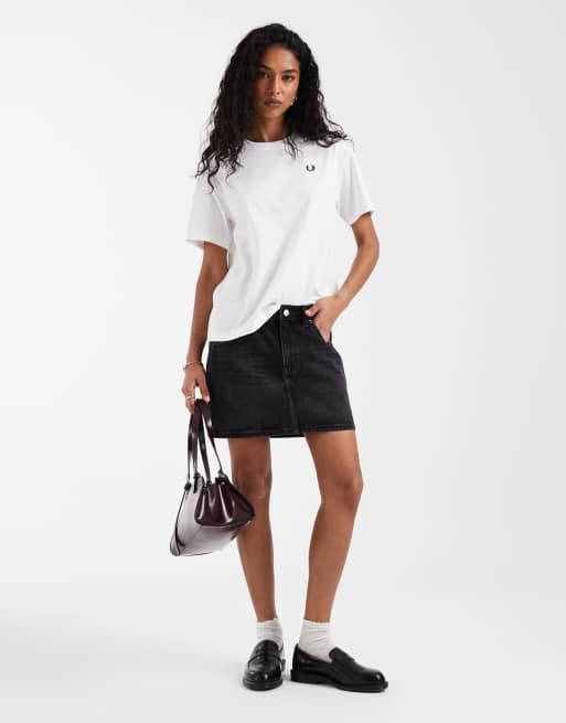 Fred Perry – Biały T-shirt z okrągłym dekoltem i krótkimi rękawami, 3 z 4