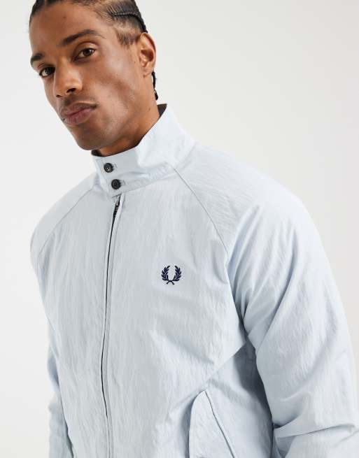 Fred Perry – Bladoniebieska gnieciona kurtka Harrington, 5 z 5