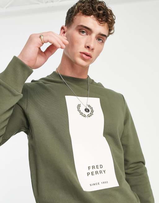 Fred perry 2025 green sweatshirt