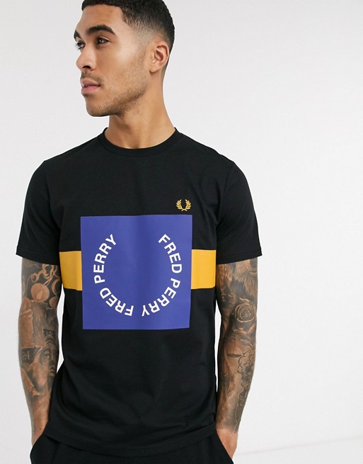 Fred Perry bold graphic t-shirt in black