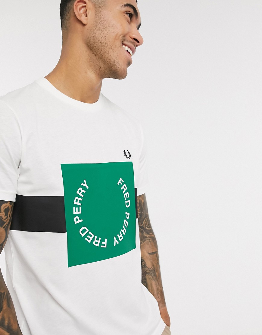 Fred Perry bold graphic t-shirt in white