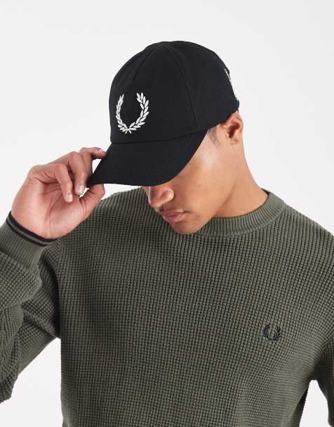 Fred Perry bold logo cap in black - view 1