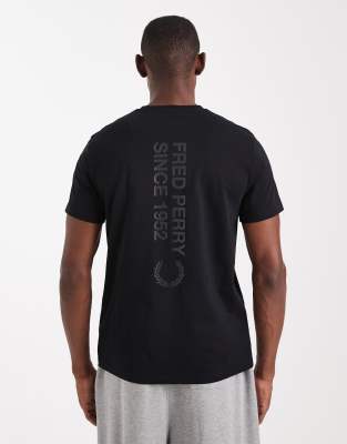 Fred Perry bold logo T-shirt in black