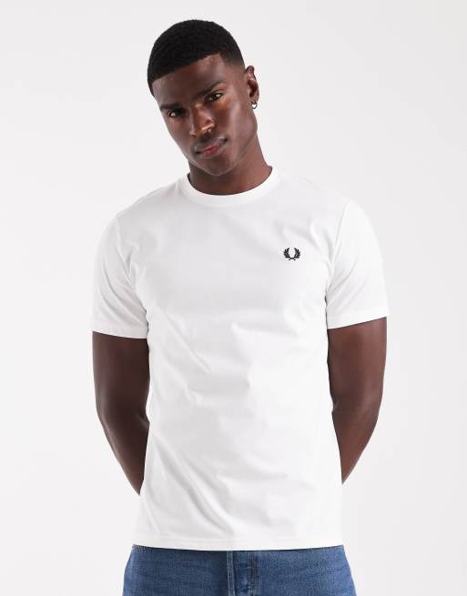 Fred Perry bold logo t-shirt in white, 3 of 5