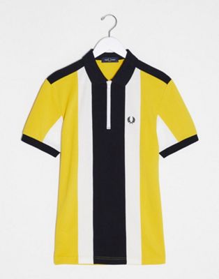yellow fred perry polo shirt