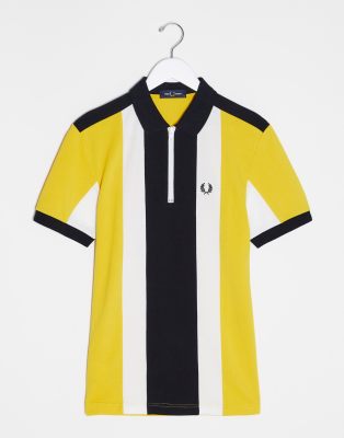 yellow fred perry polo shirt