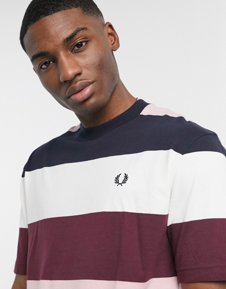 Fred Perry bold stripe t-shirt in white