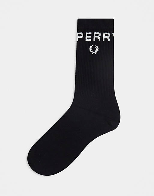 Fred Perry bold tipped socks in black | ASOS