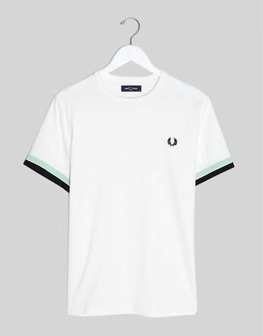 Fred Perry bold tipped t-shirt in white