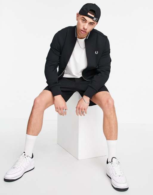 Fred Perry - Bomber à fermeture éclair avec col à liseré - Noir, 3 de 4