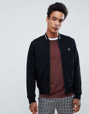 fred perry bomber neck zip sweat