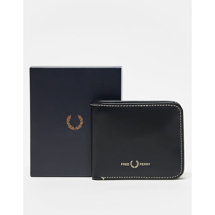 ◆FRED PERRY◆ Box Leather Billfold Wallet Black CFPU2438295 Box Leather Billfold Wallet - Black | Accessories | Hats