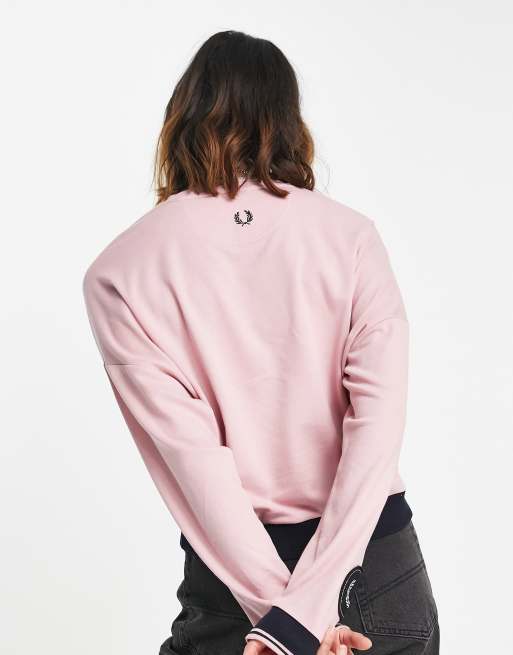 Fred perry 2025 pink sweatshirt