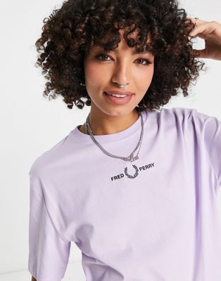 Fred Perry branded t-shirt in pink