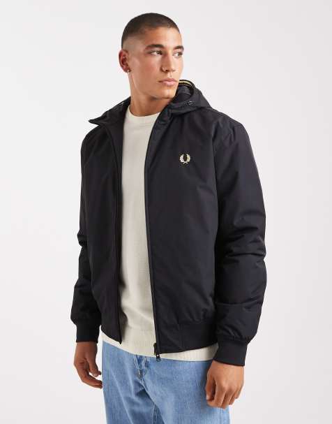 Fred Perry - Brentham-jack met capuchon in zwart - view 1