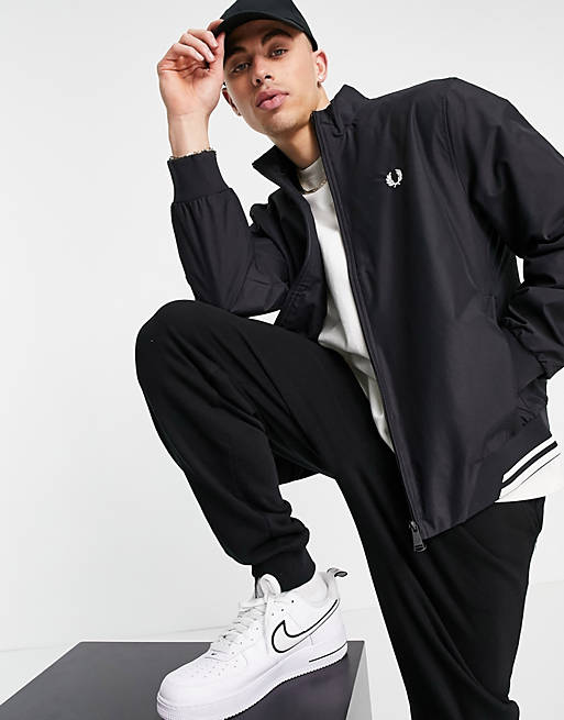 Fred Perry Brentham jacket in black | ASOS