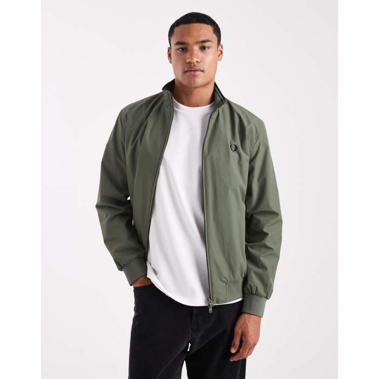 Fred Perry brentham jacket in khaki green | ASOS