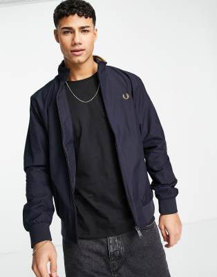 Fred Perry Brentham Jacket In Navy | ModeSens