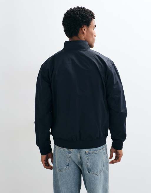 Fred Perry Brentham zip through logo jacket in navy, 4 of 5