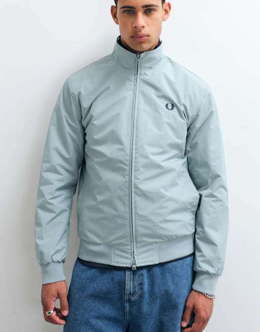 Fred Perry brentham zip up jacket in pale blue, 2 of 5