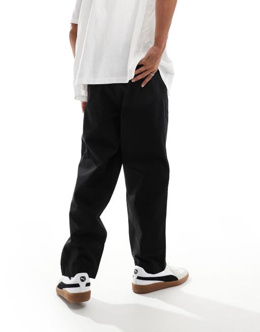 Fred Perry - Broek van keperstof met rechte pijpen in zwart, 2 van 5