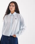 [Fred Perry] Fred Perry button through shirt in blue 38 Light blue
