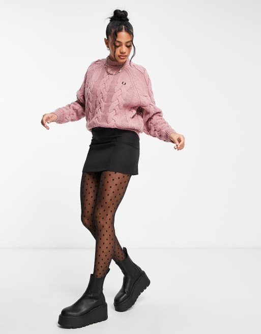 Pink fred perry clearance jumper