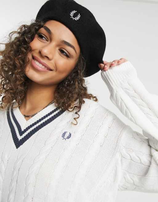 Fred perry white jumper sale