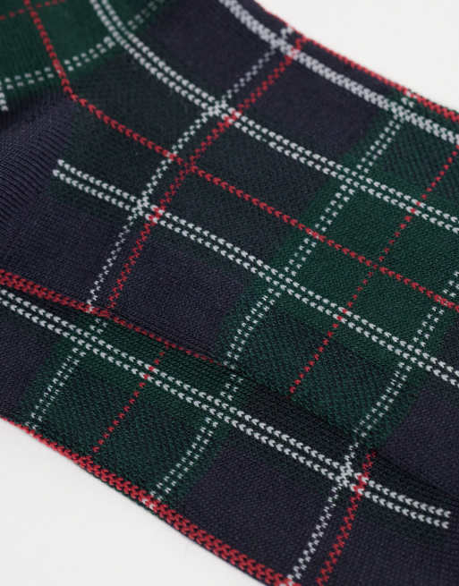 Fred Perry calcetín de tartán verde, 3 de 3
