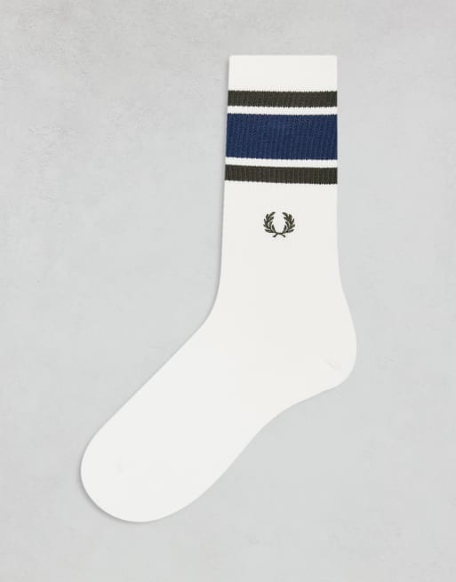 Fred Perry - Calze bianche con bordo a contrasto