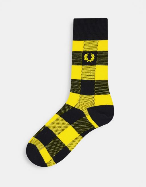 Fred Perry - Calzini gialli a quadri