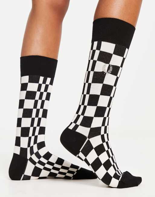Fred Perry - Calzini neri a scacchi 