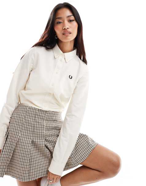 Fred Perry - Camicia a maniche lunghe bianco sporco - view 1
