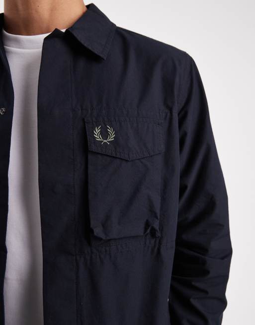 Fred Perry - Camicia giacca nera in popeline, 5 di 5